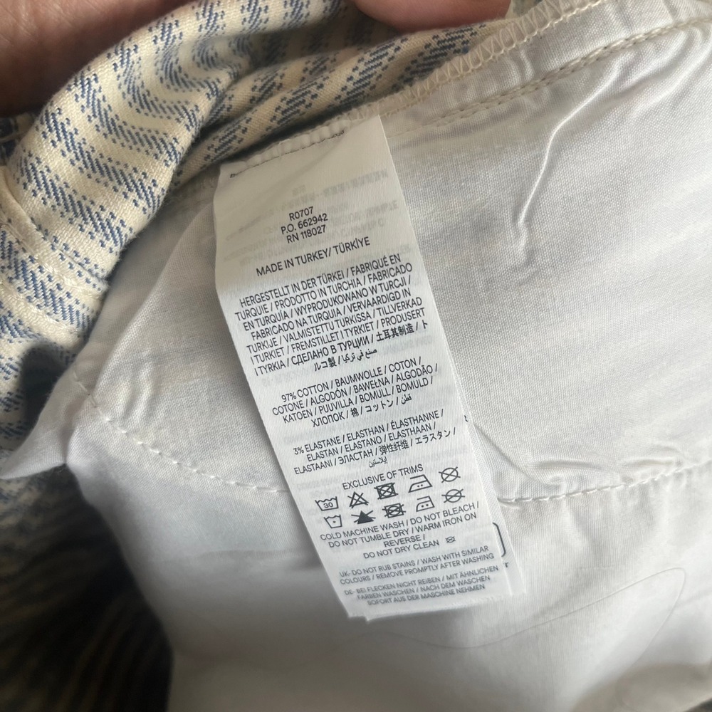 Boden Brompton Wide Leg Pants Blue White Stripe Pleated High Waist US 6 - Picture 6 of 8